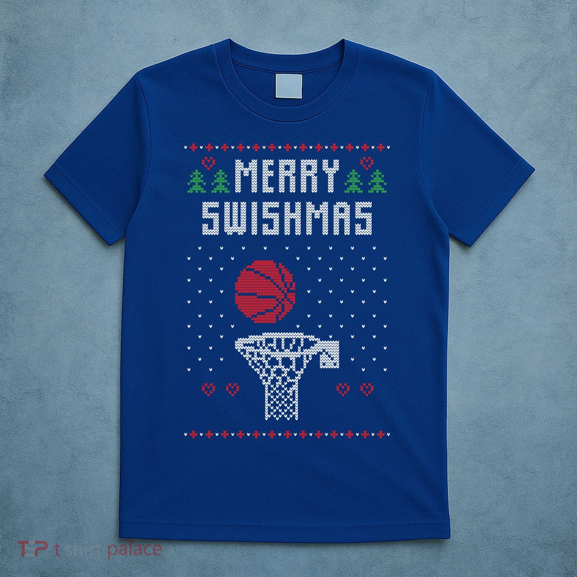 Ugly Christmas Sweater Ugly Sweater Swishmas Basketball Gift T-Shirt
