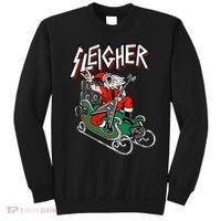 Ugly Christmas Sweater Sleigher Heavy Metal Santa Xmas Sweatshirt thumb 0
