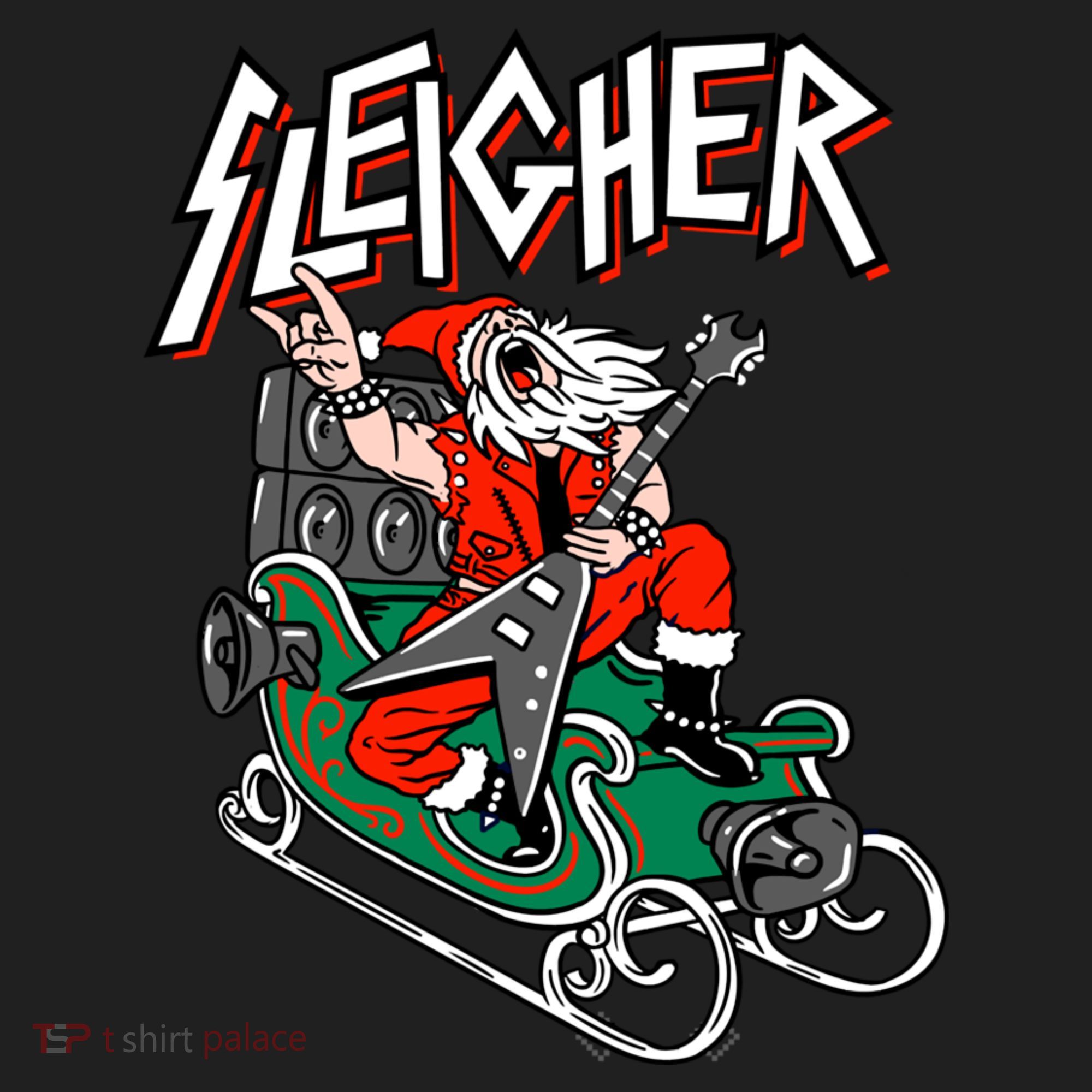 Ugly Christmas Sweater Sleigher Heavy Metal Santa Xmas Beanie