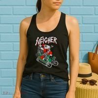Ugly Christmas Sweater Sleigher Heavy Metal Santa Xmas Women's Tank Top thumb 2