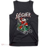 Ugly Christmas Sweater Sleigher Heavy Metal Santa Xmas Tank Top thumb 0