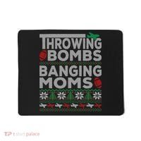 Ugly Christmas Sweater Football Throwing Bombs Banging Moms Mousepad thumb 0