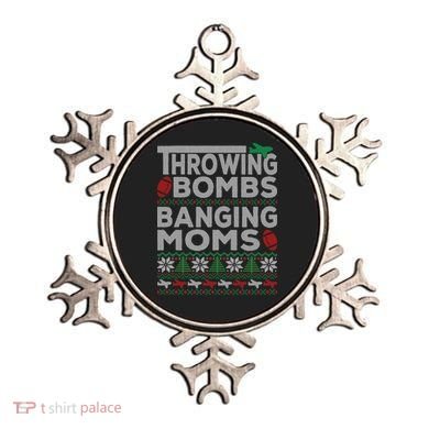 Ugly Christmas Sweater Football Throwing Bombs Banging Moms Ornament