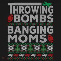 Ugly Christmas Sweater Football Throwing Bombs Banging Moms Women's Tank Top thumb 5