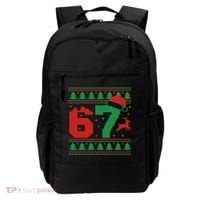 Ugly Christmas Sweater 67 Meme 6-7 Backpack thumb 0
