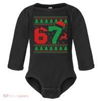 Ugly Christmas Sweater 67 Meme 6-7 Baby Long Sleeve Bodysuit thumb 0