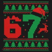 Ugly Christmas Sweater 67 Meme 6-7 Toddler Hoodie thumb 2