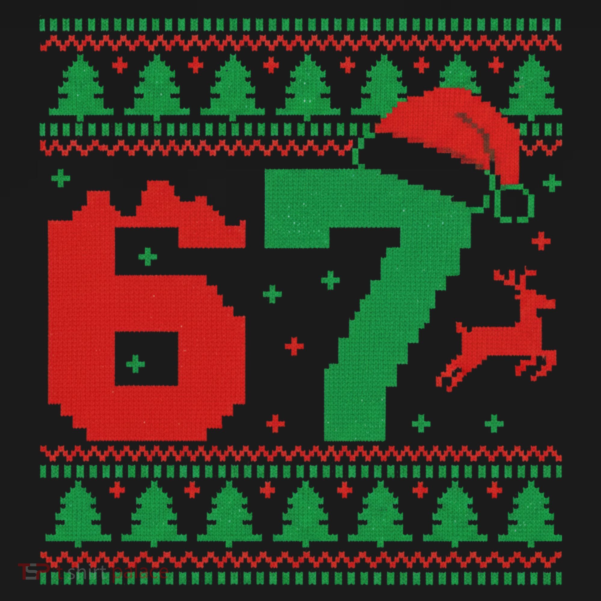 Ugly Christmas Sweater 67 Meme 6-7 Toddler Hoodie