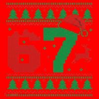 Ugly Christmas Sweater 67 Meme 6-7 Santa Hat thumb 1
