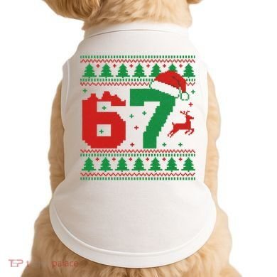 Ugly Christmas Sweater 67 Meme 6-7 Doggie Tank