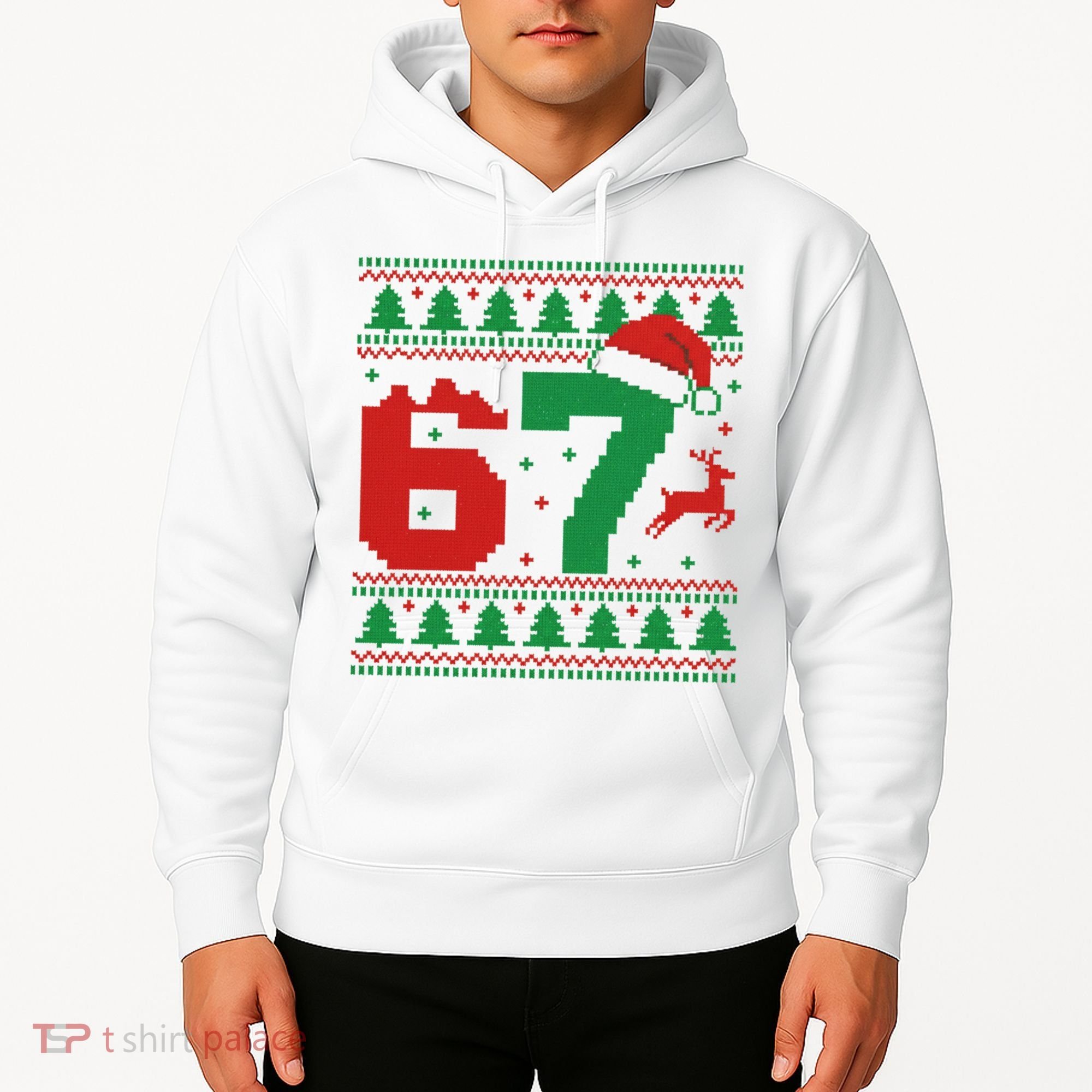 Ugly Christmas Sweater 67 Meme 6-7 Hoodie