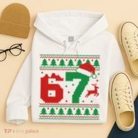 Ugly Christmas Sweater 67 Meme 6-7 Hoodie thumb 4