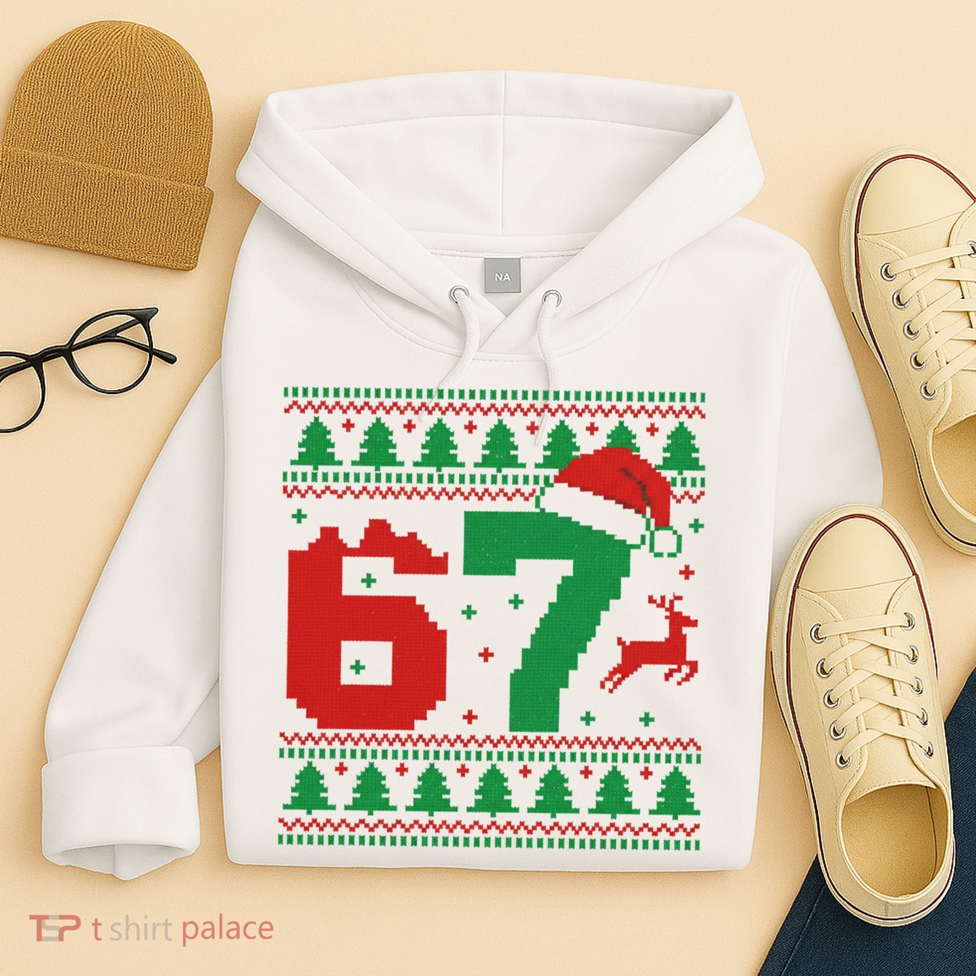 Ugly Christmas Sweater 67 Meme 6-7 Hoodie
