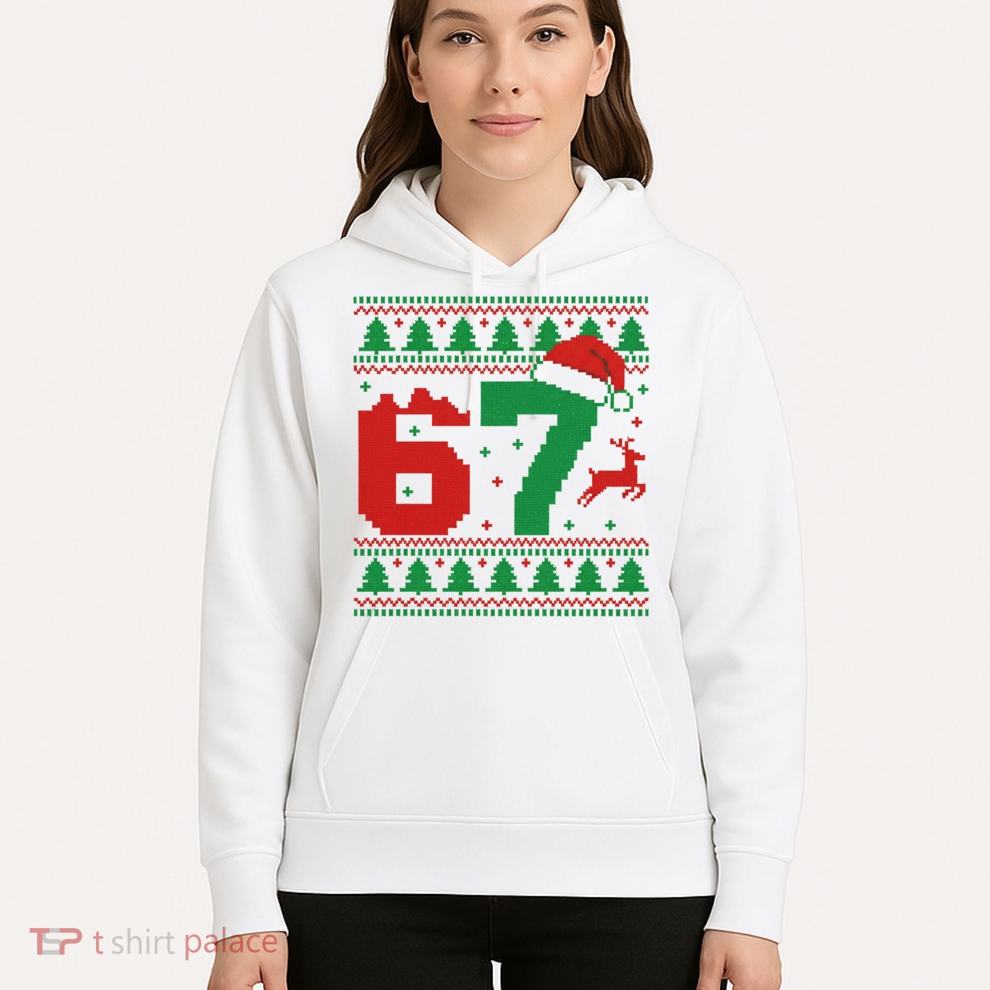 Ugly Christmas Sweater 67 Meme 6-7 Hoodie