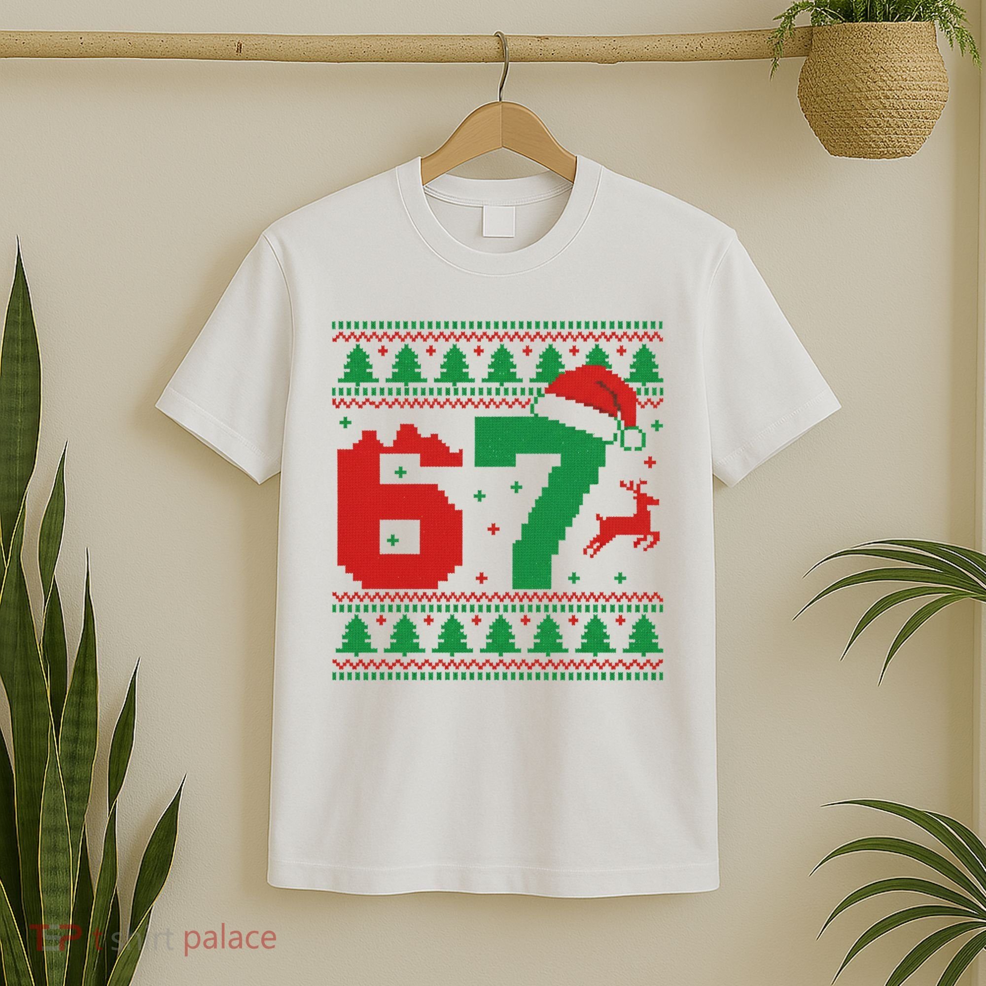Ugly Christmas Sweater 67 Meme 6-7 T-Shirt