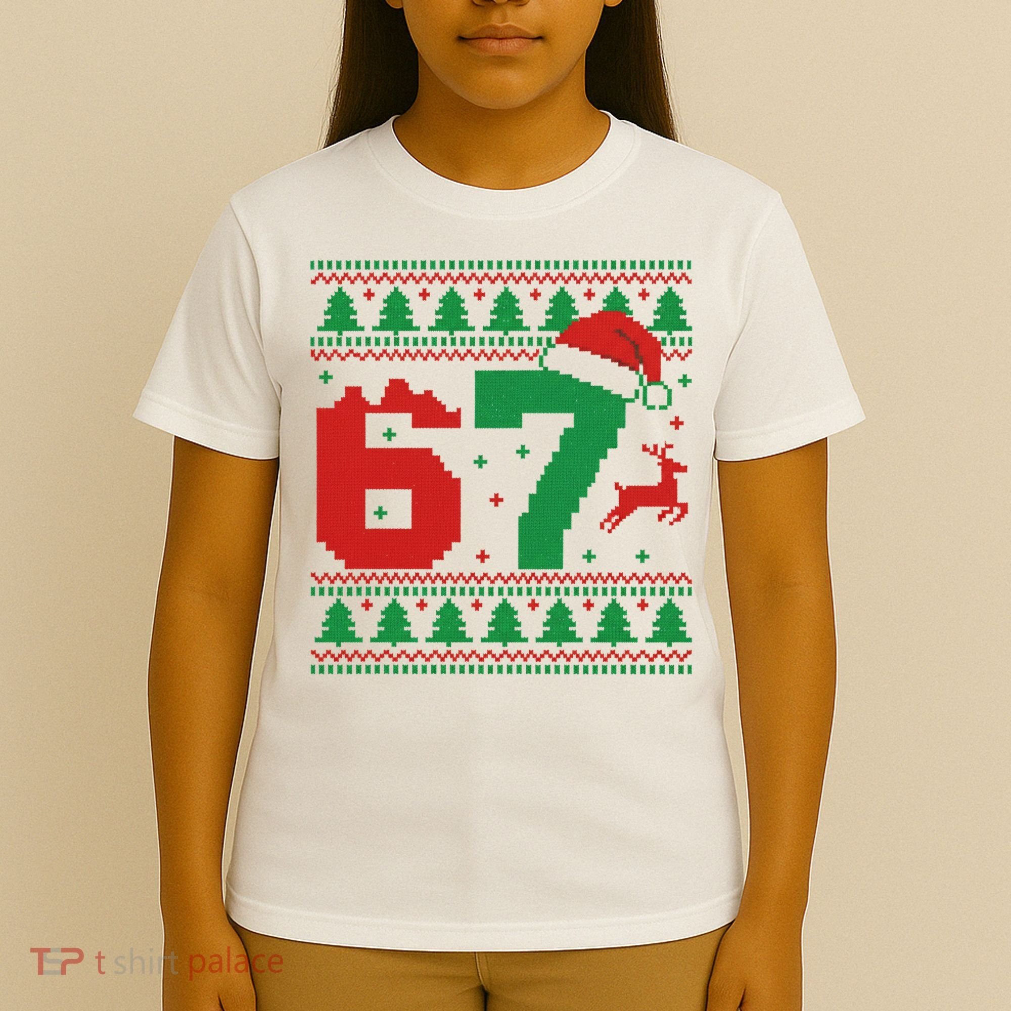 Ugly Christmas Sweater 67 Meme 6-7 T-Shirt