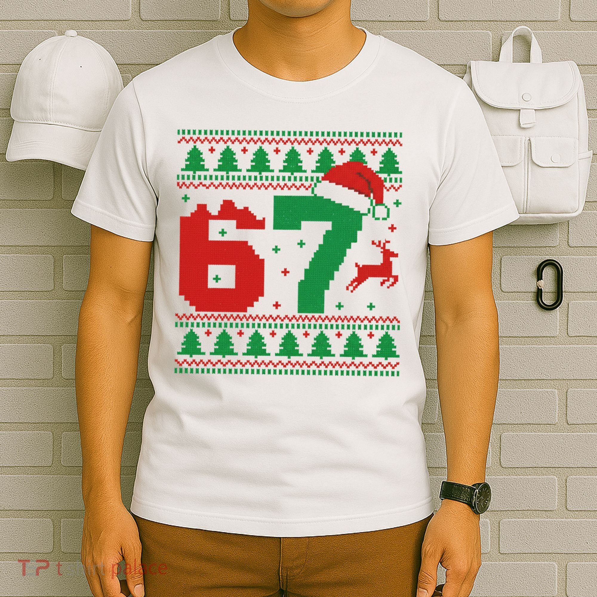 Ugly Christmas Sweater 67 Meme 6-7 T-Shirt