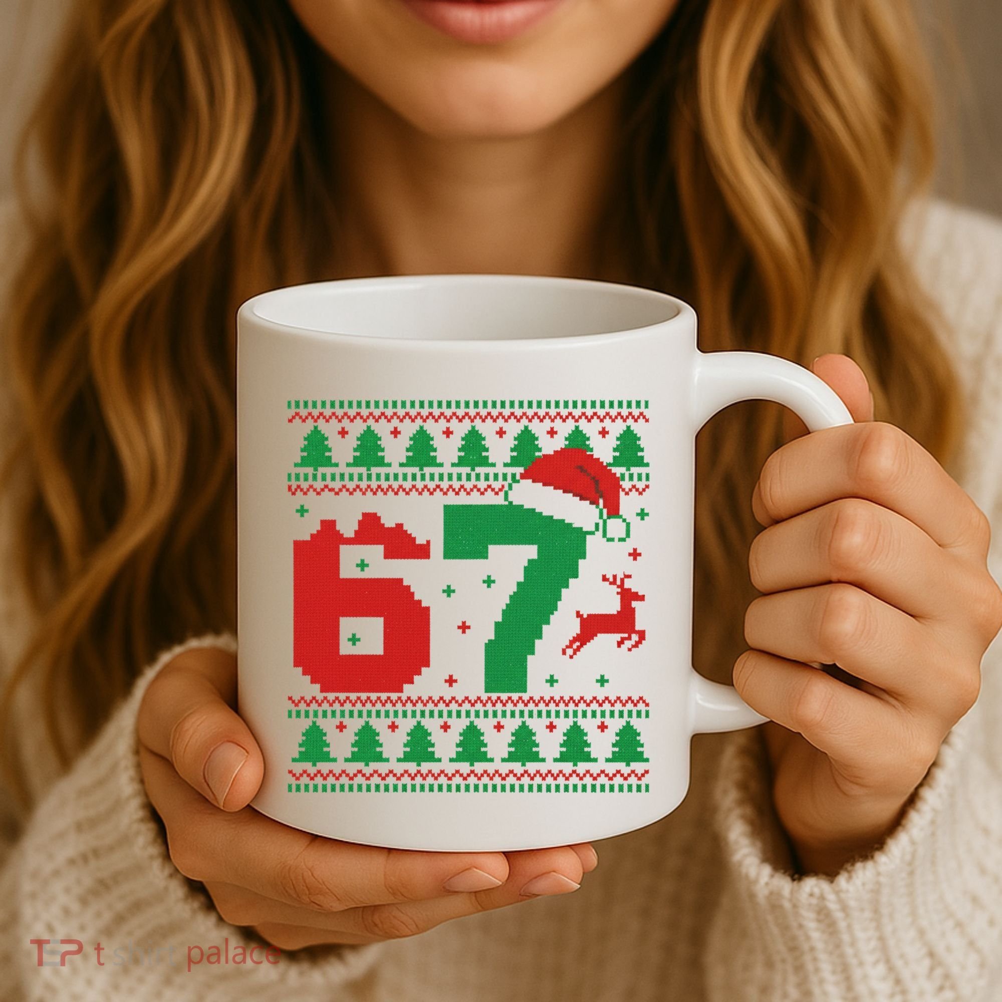 Ugly Christmas Sweater 67 Meme 6-7 Coffee Mug