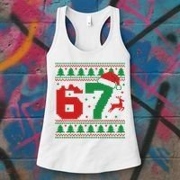 Ugly Christmas Sweater 67 Meme 6-7 Women's Tank Top thumb 3