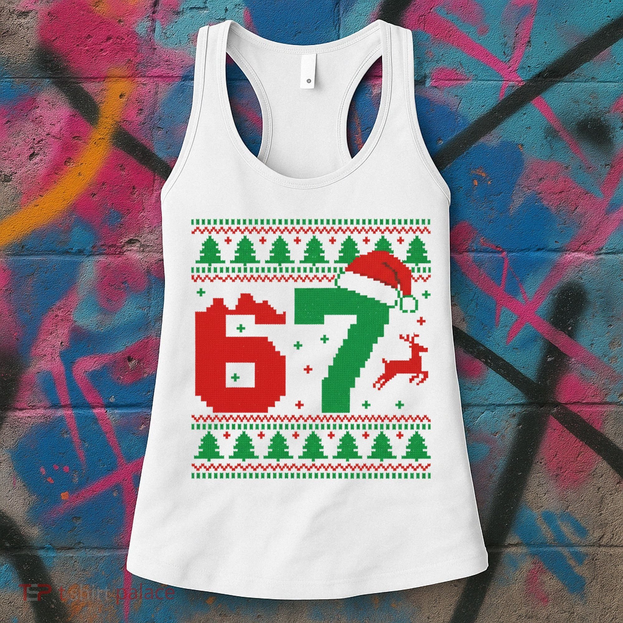 Ugly Christmas Sweater 67 Meme 6-7 Women's Tank Top