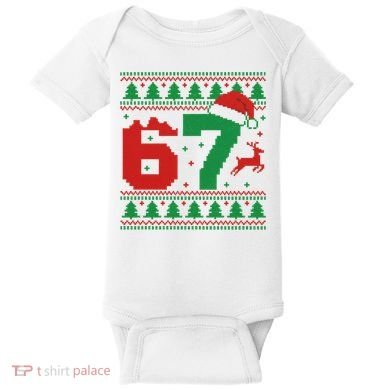 Ugly Christmas Sweater 67 Meme 6-7 Baby Bodysuit