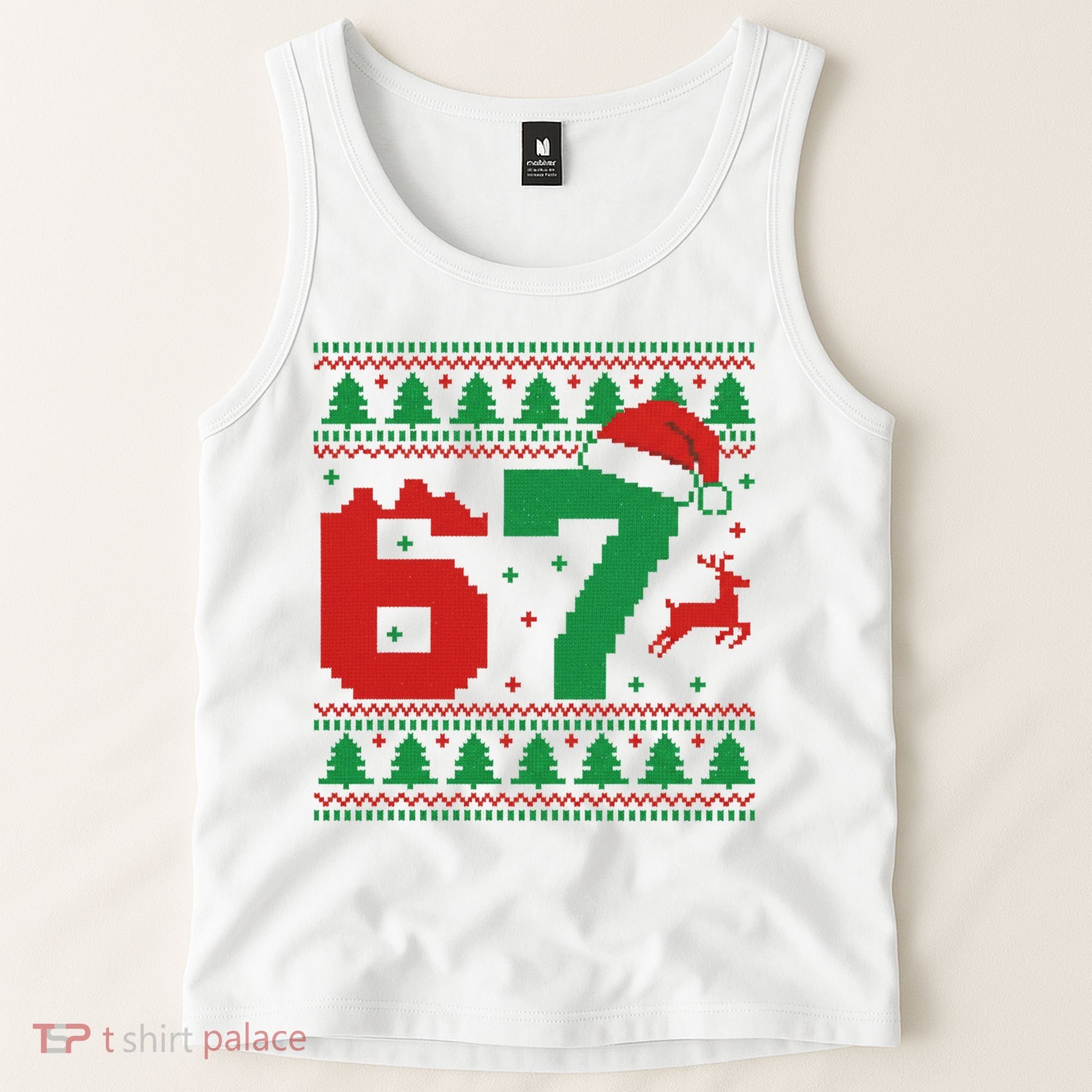 Ugly Christmas Sweater 67 Meme 6-7 Tank Top