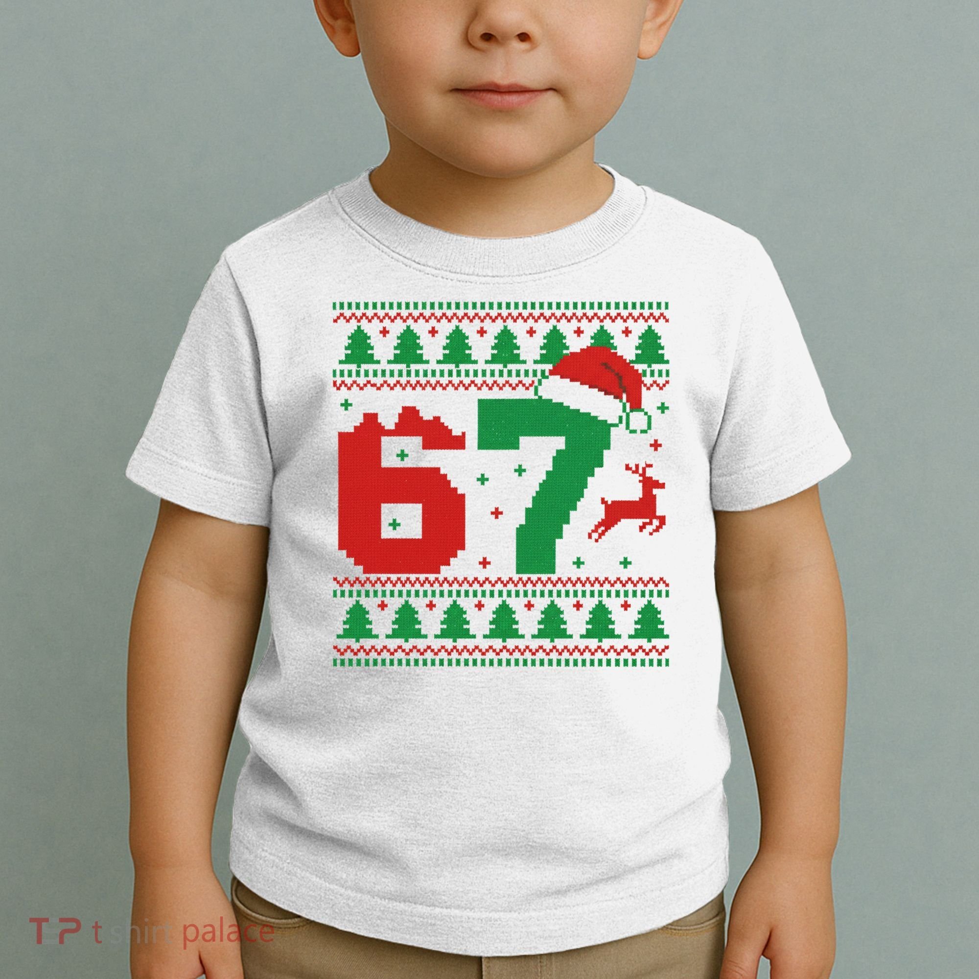 Ugly Christmas Sweater 67 Meme 6-7 Toddler T-Shirt