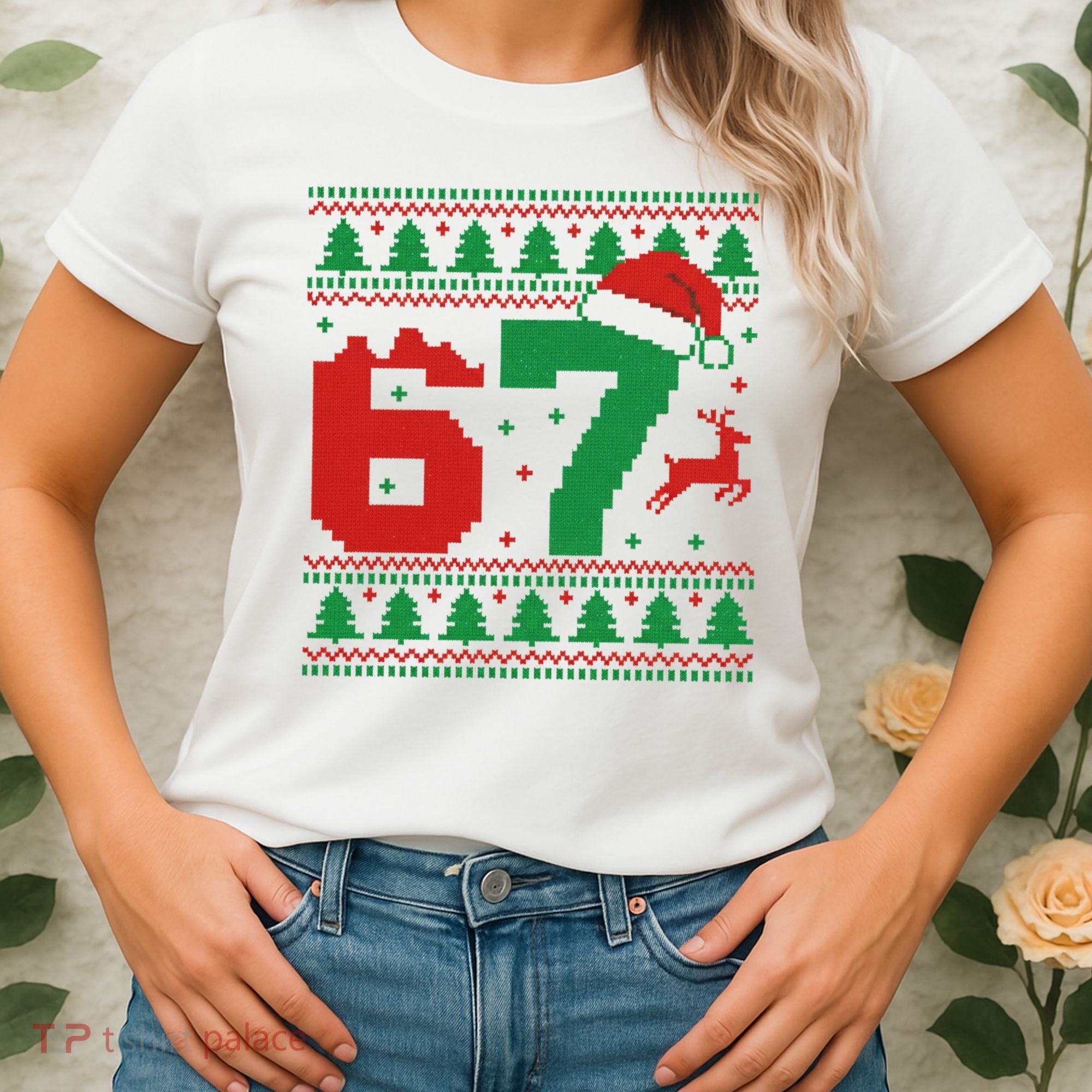 Ugly Christmas Sweater 67 Meme 6-7 Women's T-Shirt
