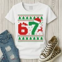 Ugly Christmas Sweater 67 Meme 6-7 Women's T-Shirt thumb 3