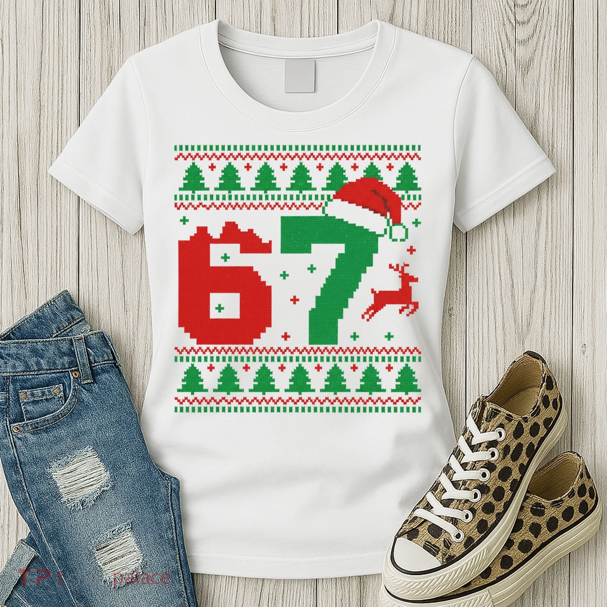 Ugly Christmas Sweater 67 Meme 6-7 Women's T-Shirt