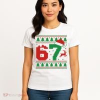 Ugly Christmas Sweater 67 Meme 6-7 Women's T-Shirt thumb 4
