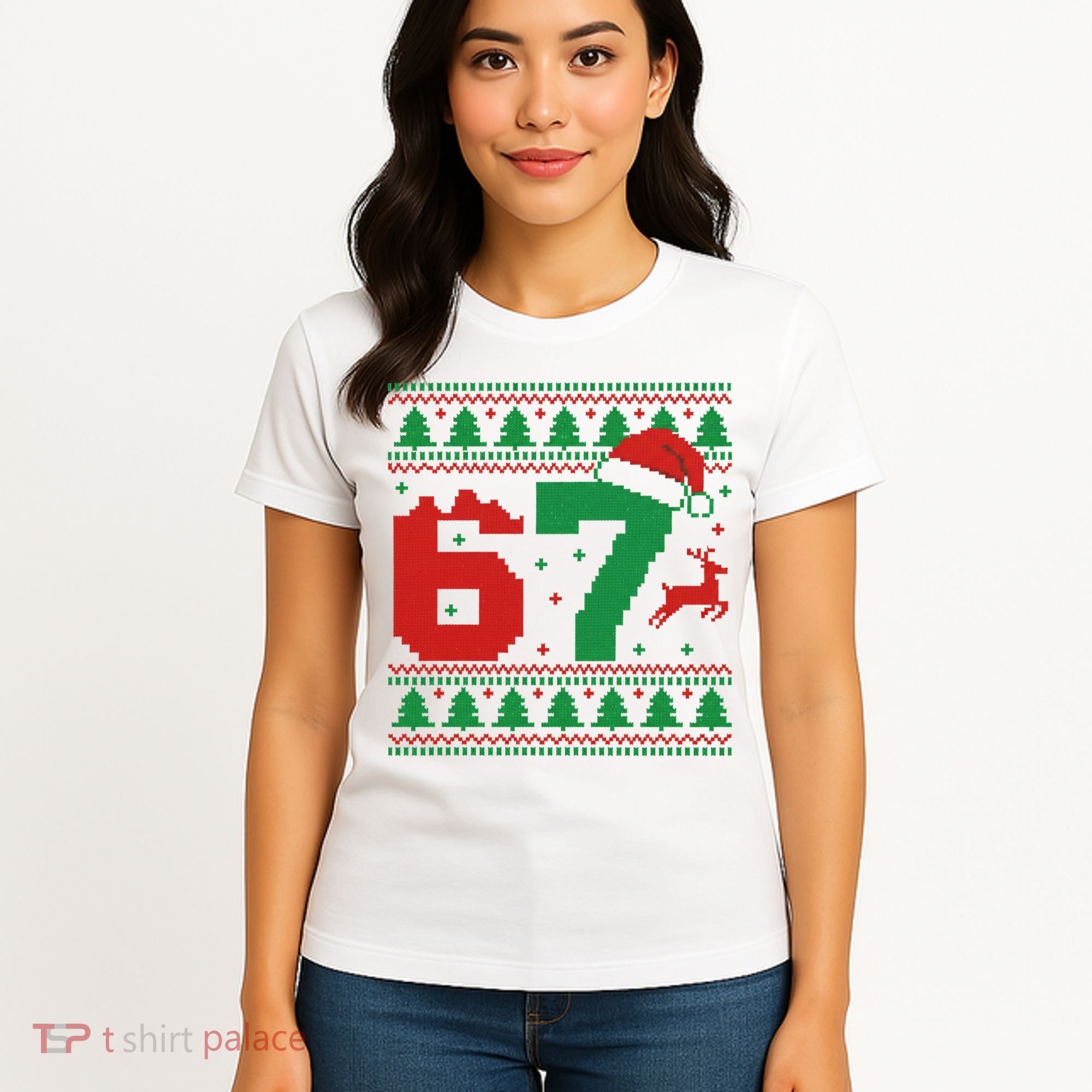Ugly Christmas Sweater 67 Meme 6-7 Women's T-Shirt