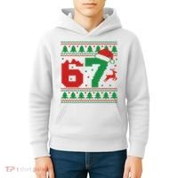 Ugly Christmas Sweater 67 Meme 6-7 Kids Hoodie thumb 4