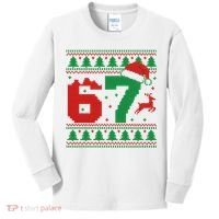 Ugly Christmas Sweater 67 Meme 6-7 Kids Long Sleeve Shirt thumb 0