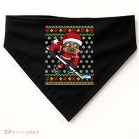 Ugly Christmas Sweater Gift Sloth Hockey Gift USA-Made Doggie Bandana thumb 0