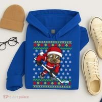 Ugly Christmas Sweater Gift Sloth Hockey Gift Hoodie thumb 4