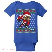 Ugly Christmas Sweater Gift Sloth Hockey Gift Baby Bodysuit thumb 0