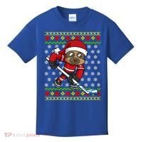 Ugly Christmas Sweater Gift Sloth Hockey Gift Kids T-Shirt thumb 0