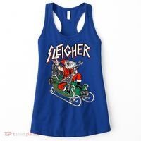 Ugly Christmas Sweater Sleigher Heavy Metal Santa Xmas Gift Women's Tank Top thumb 0