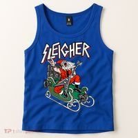 Ugly Christmas Sweater Sleigher Heavy Metal Santa Xmas Gift Tank Top thumb 2