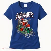 Ugly Christmas Sweater Sleigher Heavy Metal Santa Xmas Gift Women's T-Shirt thumb 0