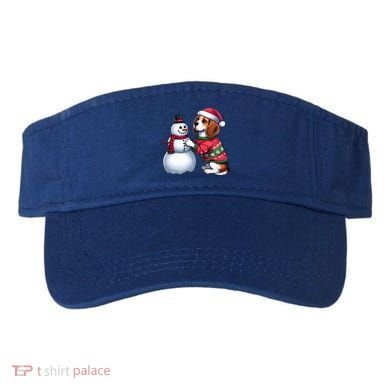Ugly Christmas Sweater Beagle beside a Snowman  Visor