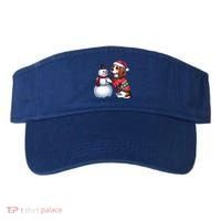 Ugly Christmas Sweater Beagle beside a Snowman  Visor thumb 0