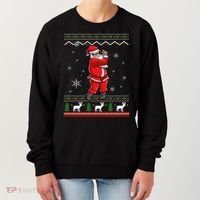 Ugly Christmas Santa Golfer Golfing Xmas Golf Lover Player Gift Women's Sweatshirt thumb 0
