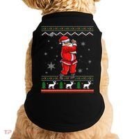 Ugly Christmas Santa Golfer Golfing Xmas Golf Lover Player Gift Doggie Tank thumb 0