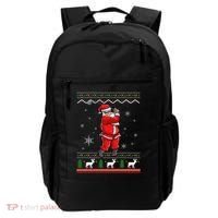 Ugly Christmas Santa Golfer Golfing Xmas Golf Lover Player Gift Backpack thumb 0