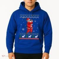 Ugly Christmas Santa Golfer Golfing Xmas Golf Lover Player Gift Hoodie thumb 2