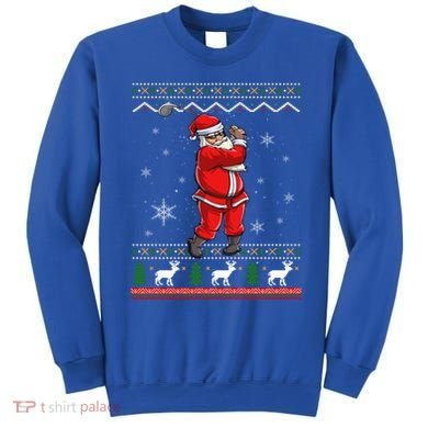 Ugly Christmas Santa Golfer Golfing Xmas Golf Lover Player Gift Sweatshirt