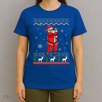 Ugly Christmas Santa Golfer Golfing Xmas Golf Lover Player Gift T-Shirt thumb 4