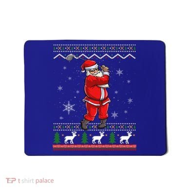 Ugly Christmas Santa Golfer Golfing Xmas Golf Lover Player Gift Mousepad